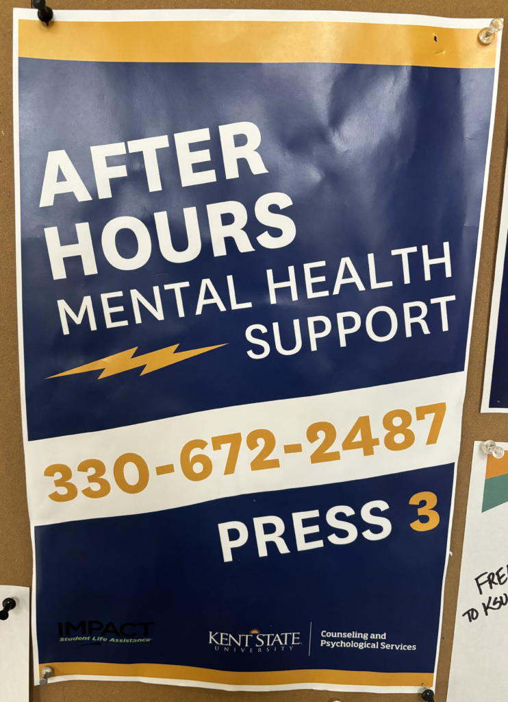 Mental health poster at Franklin Hall 